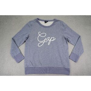 Gap‎ Sweater Womens Large Blue Long Sleeve Pullover Logo Spellout